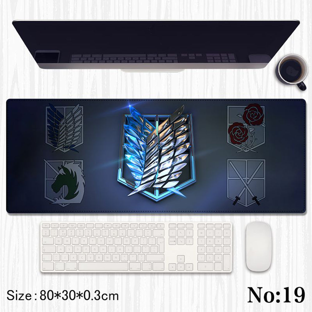 Attack on Titan: "Military Regiment Insignia – Wings of Freedom" Premium Gaming Desk Mat & Mouse Pad (80x30cm)