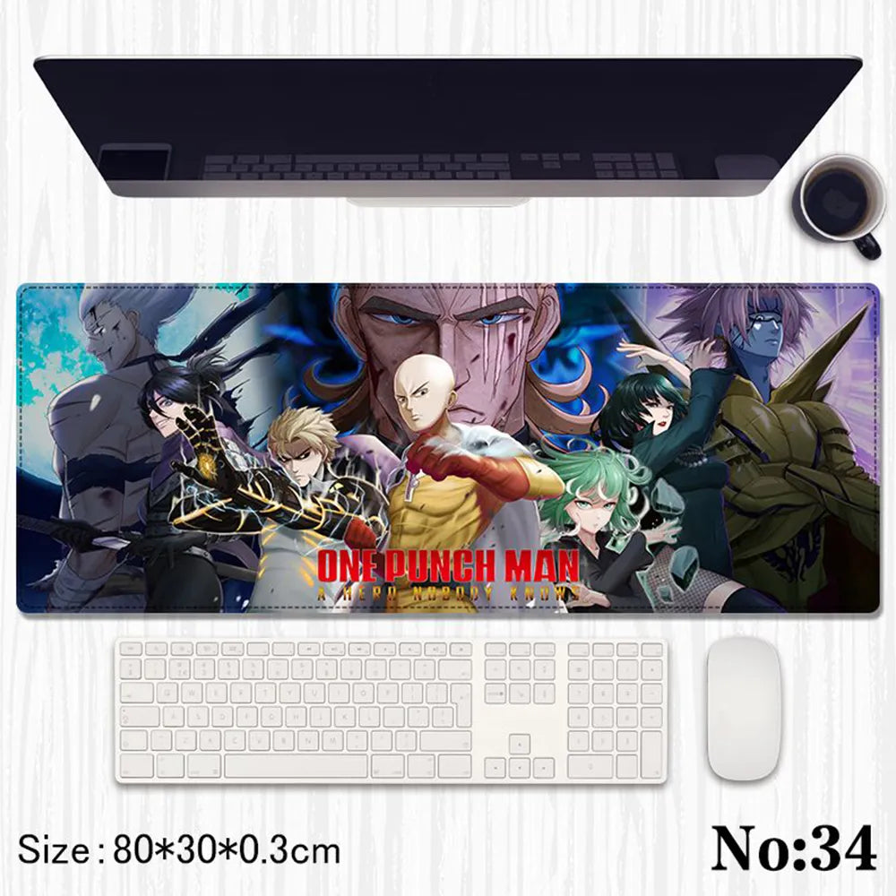 One Punch Man: Heroes & Villains "Saitama Ultimate Clash" Premium Gaming Desk Mat & Mouse Pad (80x30cm)