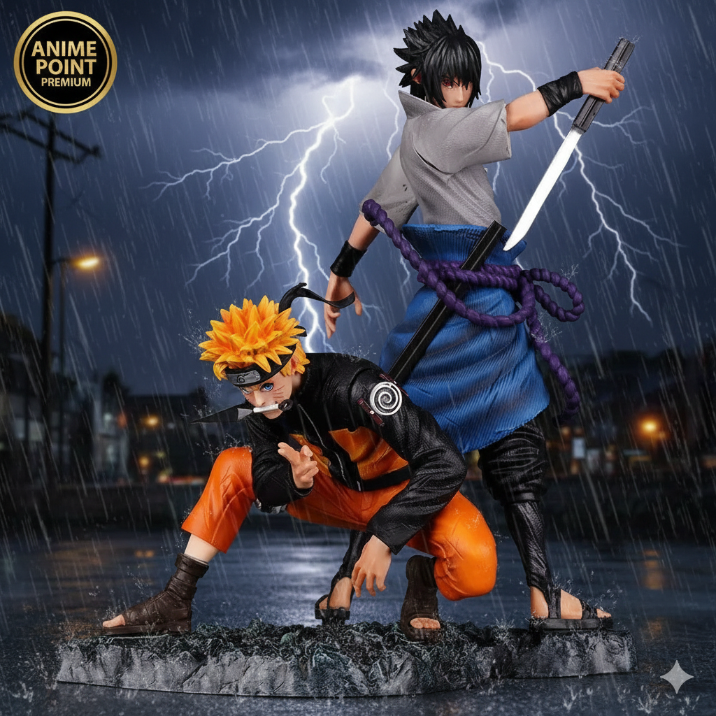 š„ Naruto & Sasuke Highly Detailed Figure ā 29cm (Blister + Box)