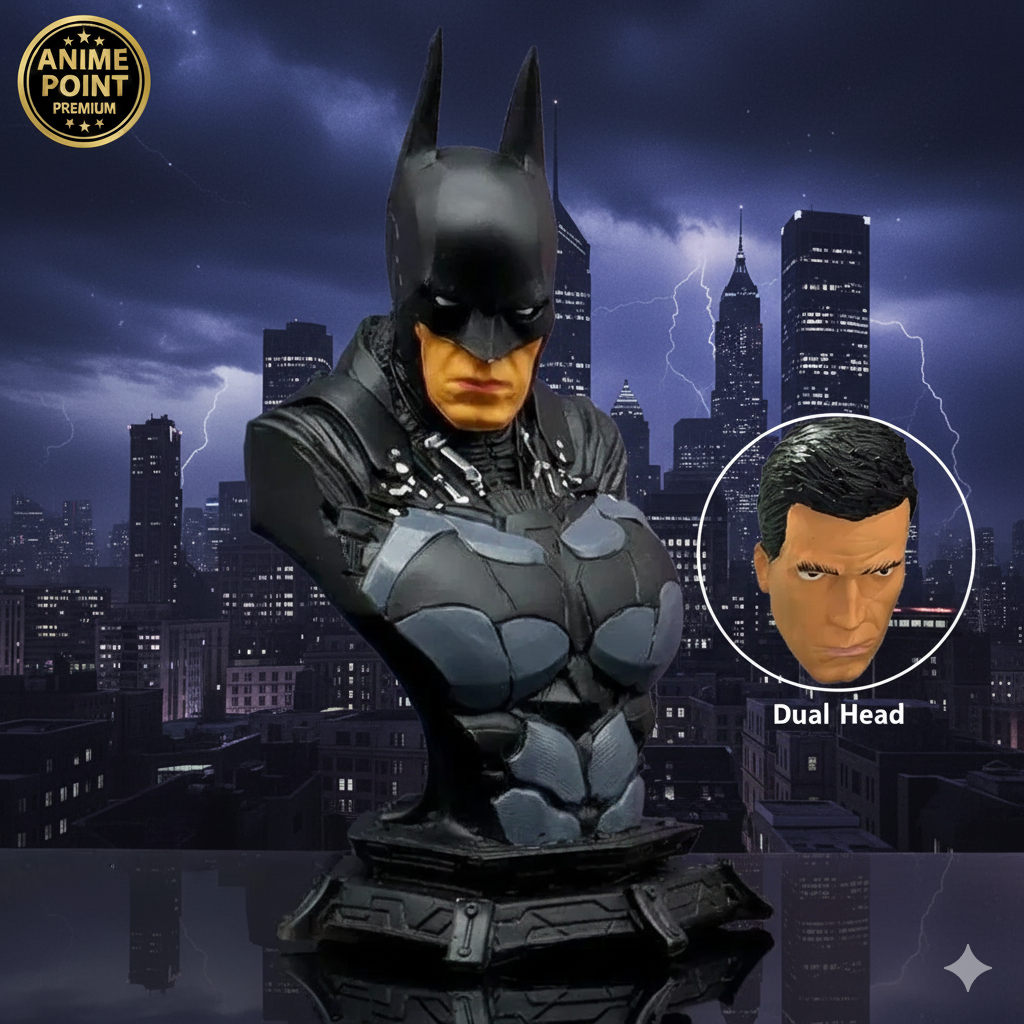 🦇 DC Comics – Batman Bust 25cm High-Quality Figure (With Box + Dual Head)