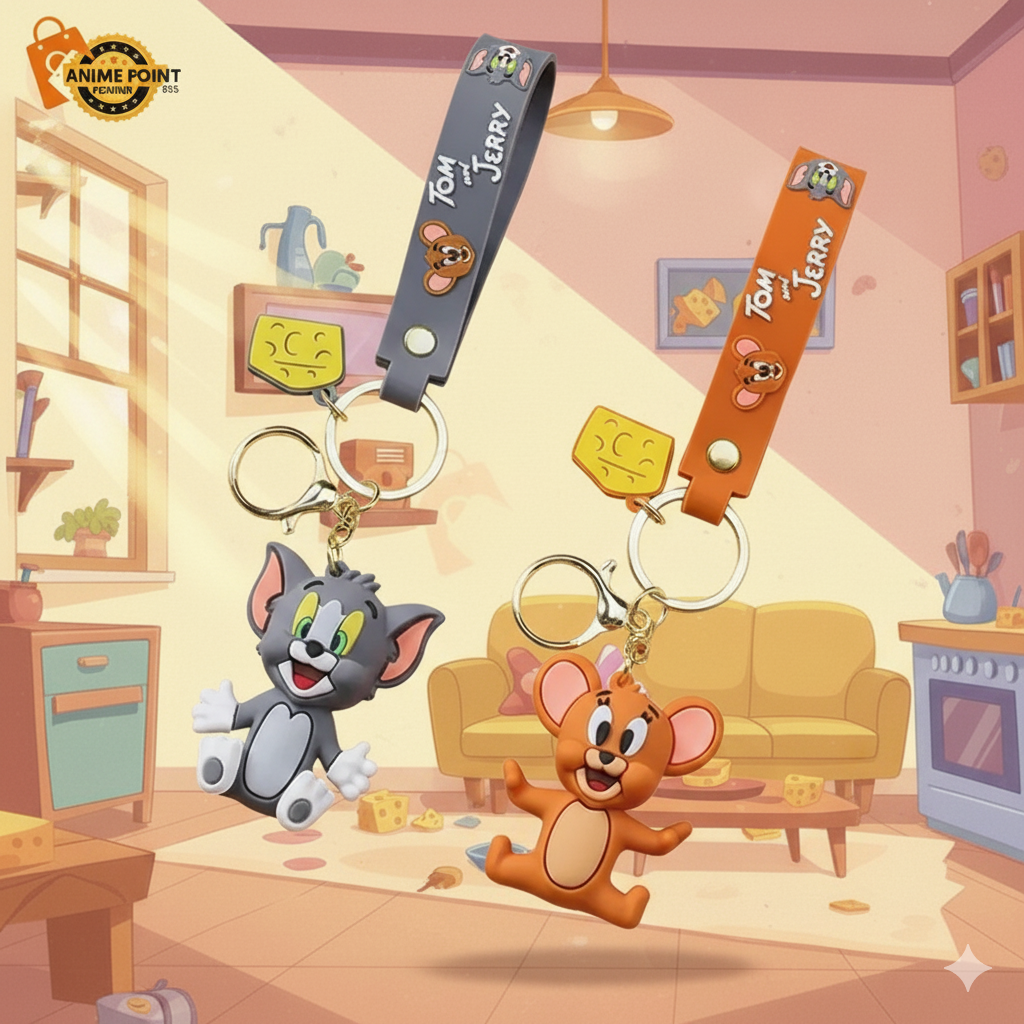 π π§ Tom & Jerry 3D Keychain β Model 2 (Set of 2 β Tom & Jerry) βΉ300