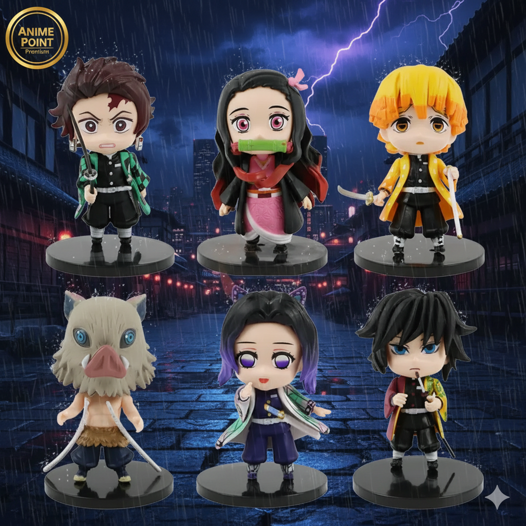 ⚔️ Demon Slayer 6 Character Miniature Set (10cm Height)