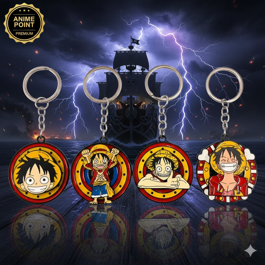 🏴☠️ Luffy Metal Rotating Keychain (Designs as per Availability)