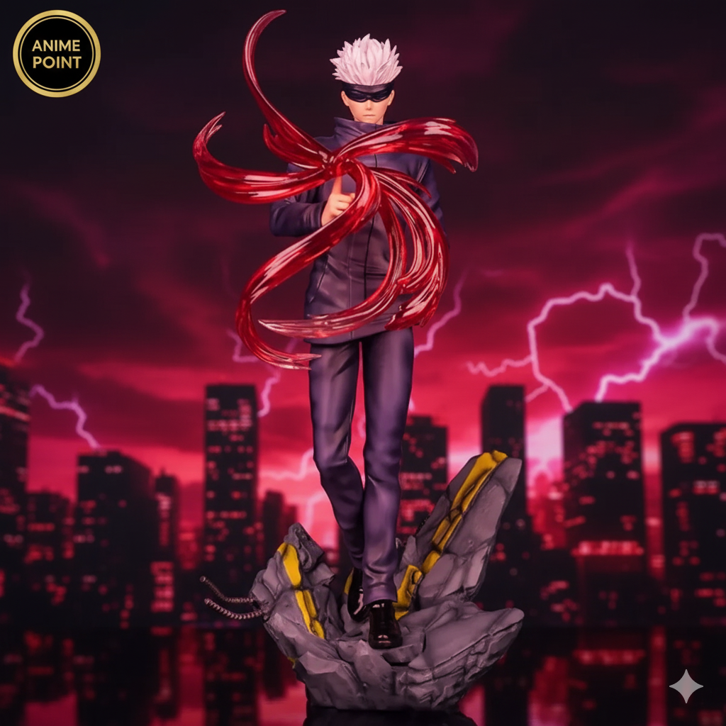 🔴 Jujutsu Kaisen – Gojo Satoru Red Spell Figure (28cm, Blister + Box)