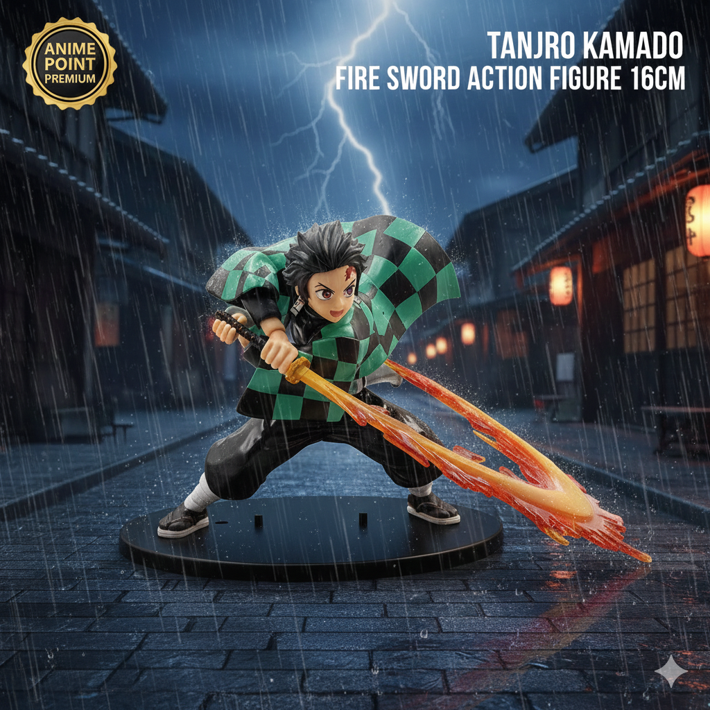 Tanjiro Kamado Fire Sword Action Figure – 16cm