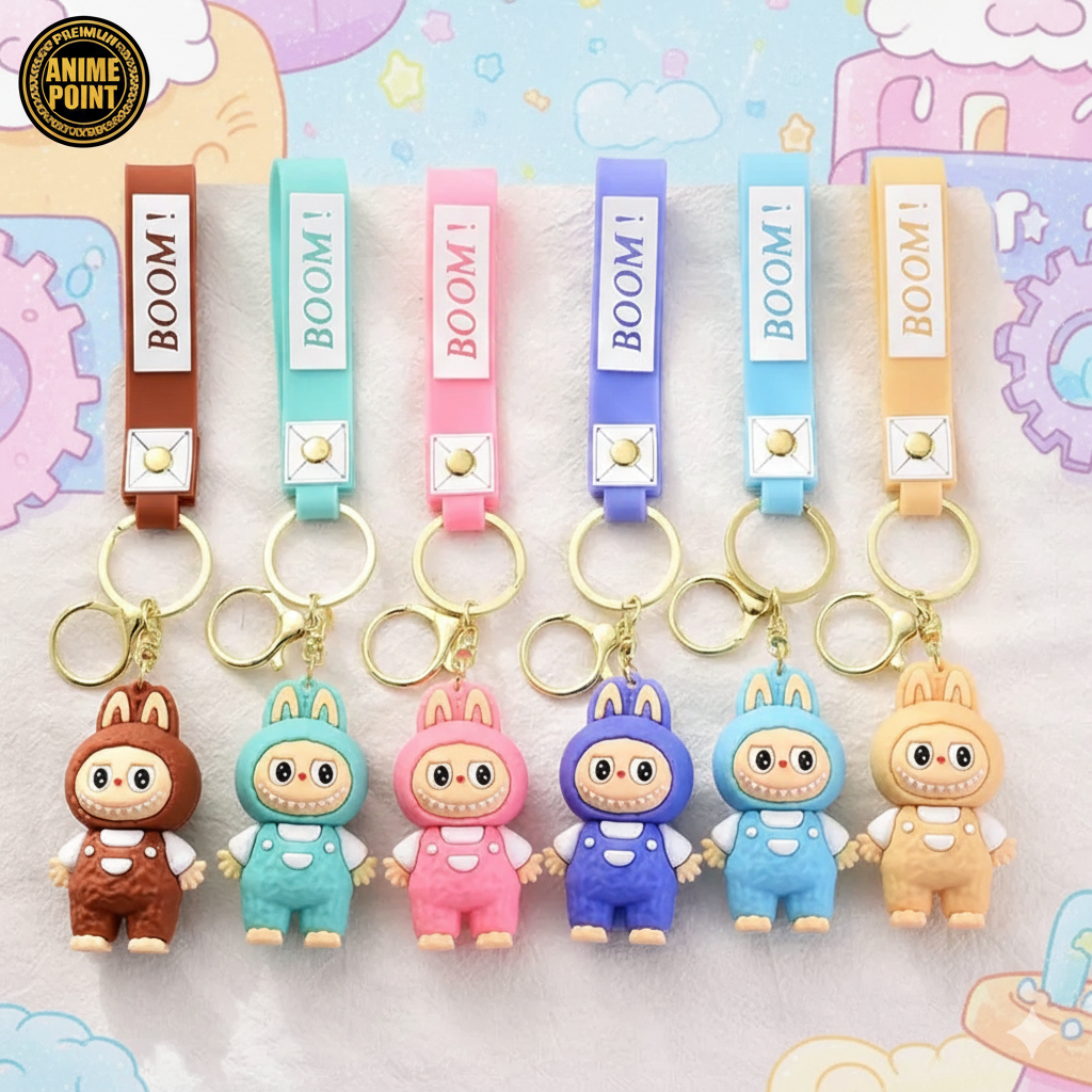 Labubu 3D Keychain β Set of 6 Cute Designs π