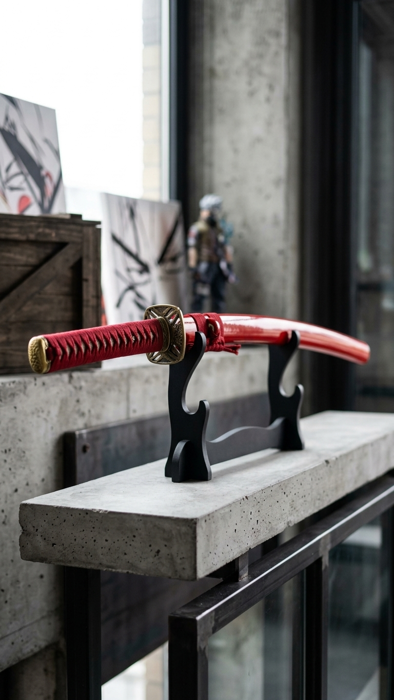 Bleach Series: "Soul Reaper Zanpakuto – Crimson Sentinel" Premium 104cm Wooden Cosplay Katana (Heavy Quality – Fully Assembled)