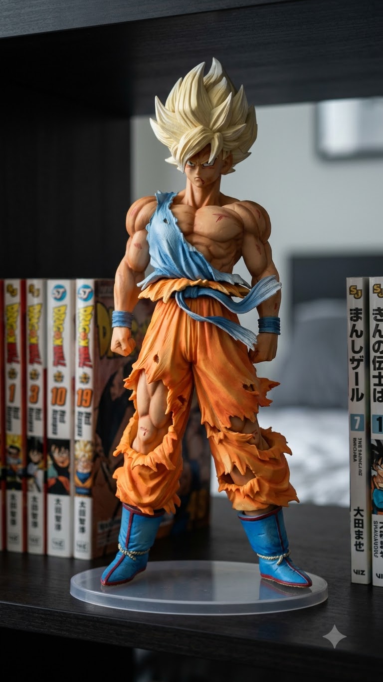 Dragon Ball Z: Super Saiyan Son Goku "Battle Damaged – Namek Climax" Colossal 44cm Standing Statue (Blister + Box Edition)
