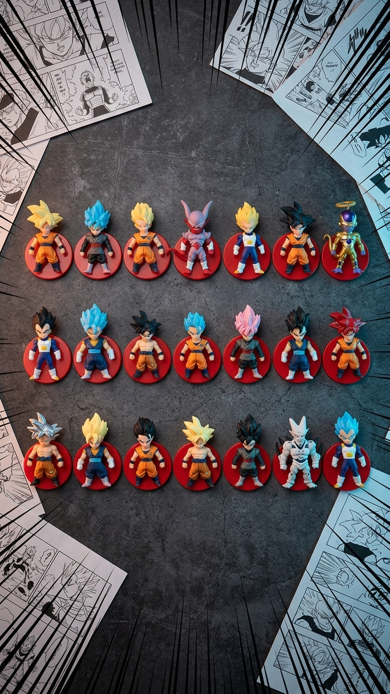 Dragon Ball Z Mini Action Figure Set – 21 Characters | 6cm Each | Collectible Display Set