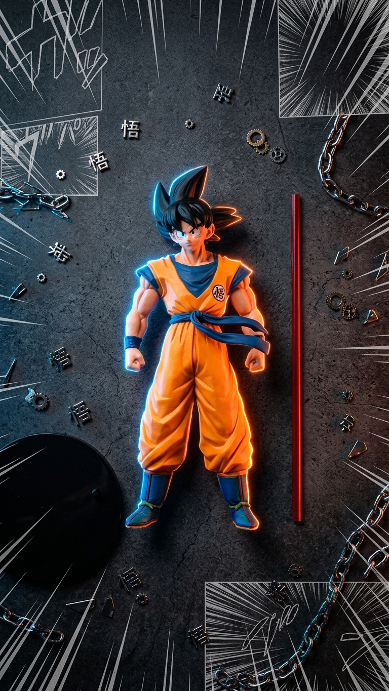 Dragon Ball Z Son Goku Standing Collectible Action Figure - 23cm