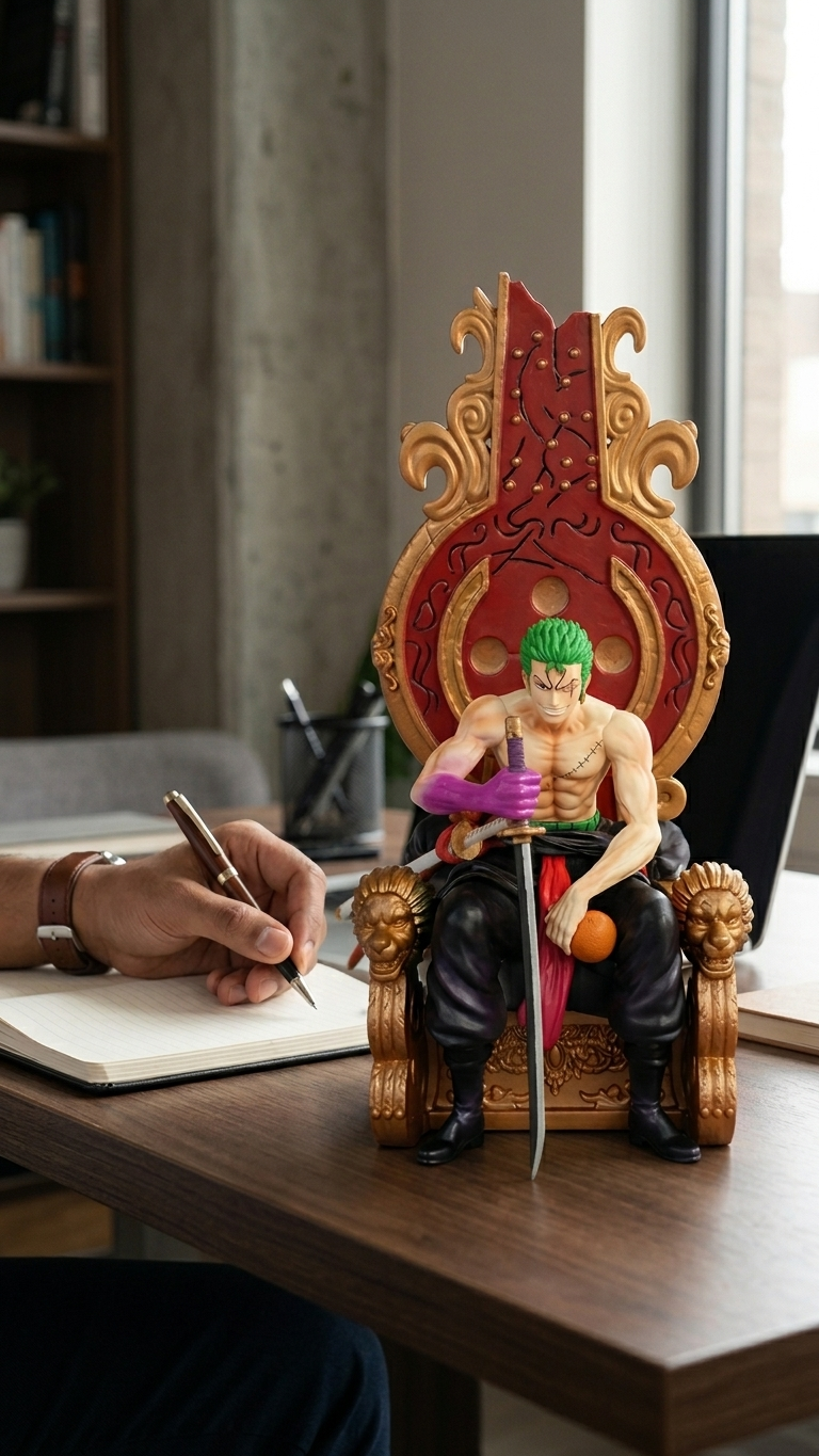 ⚔️ 31.5cm Giant King Zoro on Throne Action Figure Showpiece