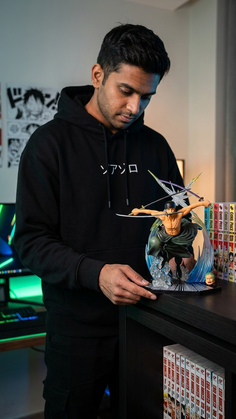One Piece: Roronoa Zoro "Three-Sword Style – Aura Slash" Action Figure – Dual Head Edition (16.5cm)