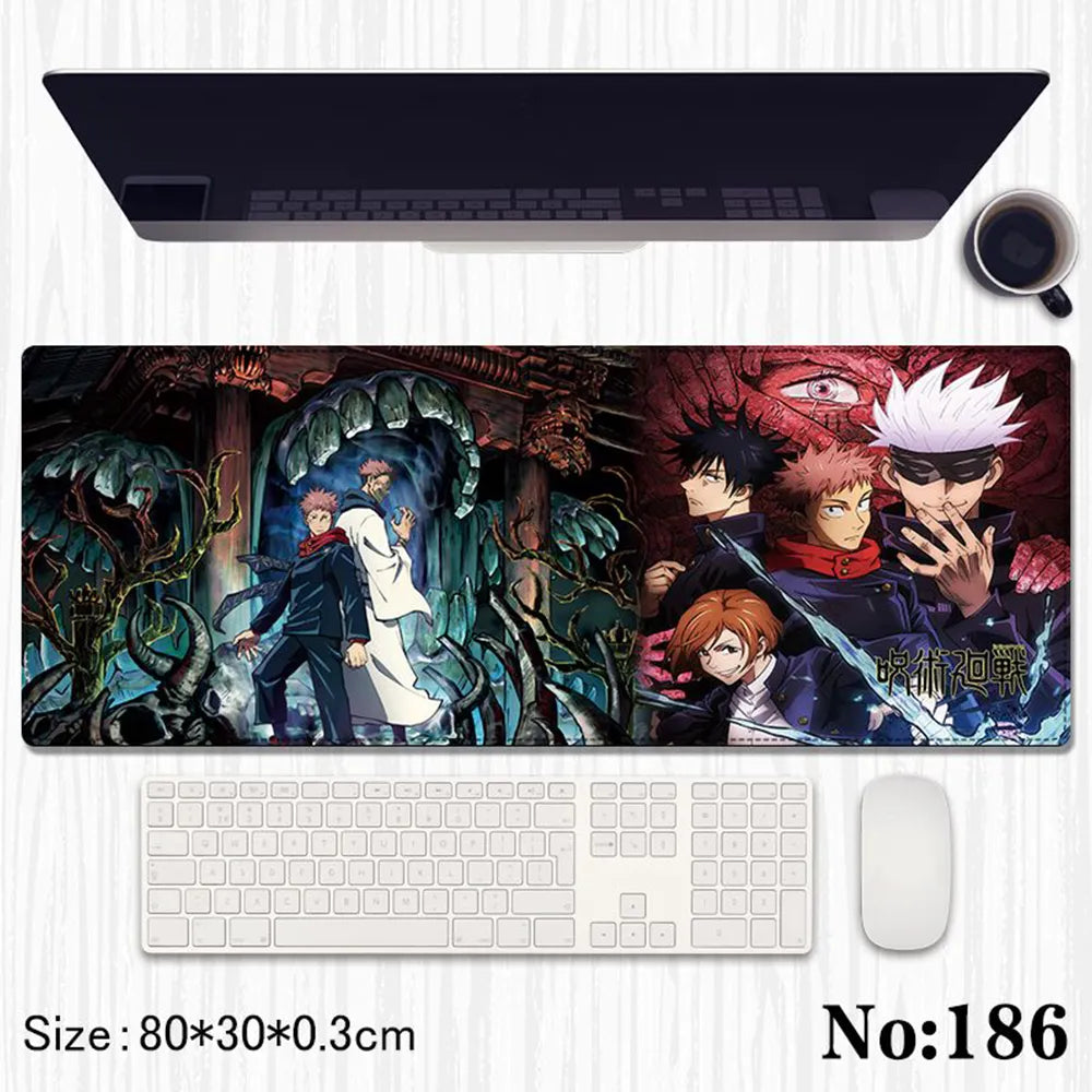 Jujutsu Kaisen: Tokyo Sorcerers & Ryomen Sukuna "Malevolent Shrine Domain" Premium Gaming Desk Mat & Mouse Pad (80x30cm)