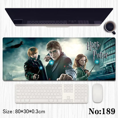 Harry Potter: "The Golden Trio – Deathly Hallows Battlefront" Premium Gaming Desk Mat & Mouse Pad (80x30cm)