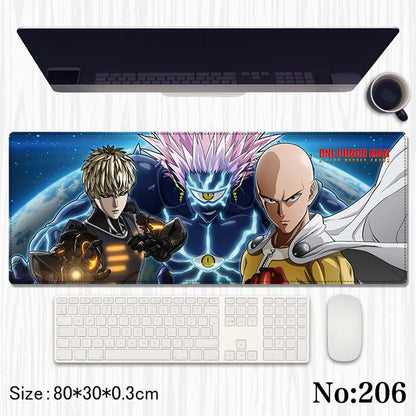 One Punch Man: Saitama & Genos "Lord Boros Cosmic Showdown" Premium Gaming Desk Mat & Mouse Pad (80x30cm)