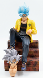 Dragon Ball Super: Son Goku "Hypebeast Streetwear" Sitting on Stairs Deluxe Figure – Dual Head Edition (22cm)
