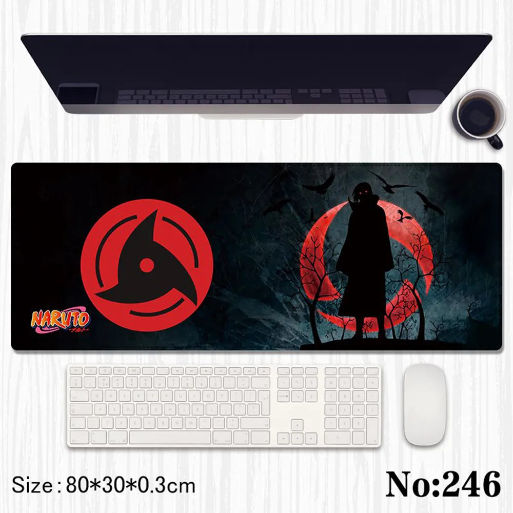 Naruto Shippuden: Itachi Uchiha "Mangekyo Sharingan Illusion" Premium Gaming Desk Mat & Mouse Pad (80x30cm)