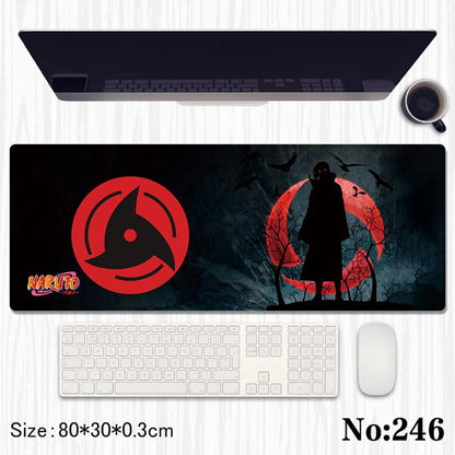 Naruto Shippuden: Itachi Uchiha "Mangekyo Sharingan Illusion" Premium Gaming Desk Mat & Mouse Pad (80x30cm)