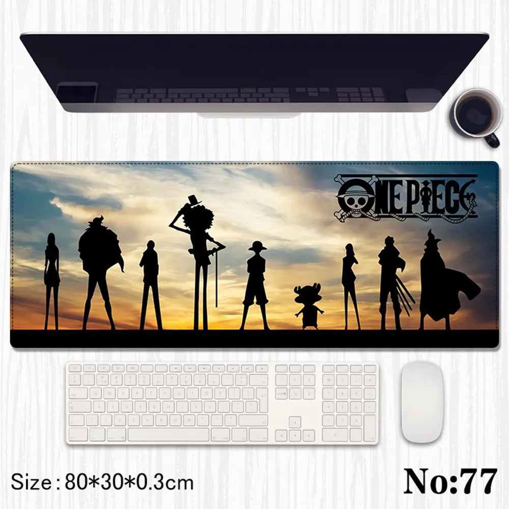 One Piece: Straw Hat Crew "Sunset Silhouette" Premium Gaming Desk Mat & Mouse Pad (80x30cm)