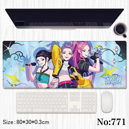 Demon Slayer: "K-Pop Demon Hunters" Inspired Premium Gaming Desk Mat & Mouse Pad (80x30cm)