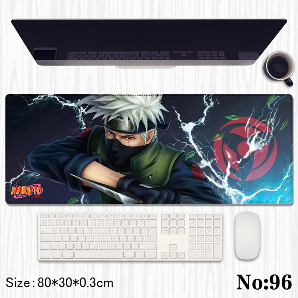 Naruto Shippuden: Kakashi Hatake "Chidori Lightning Bolt" Premium Gaming Desk Mat & Mouse Pad (80x30cm)