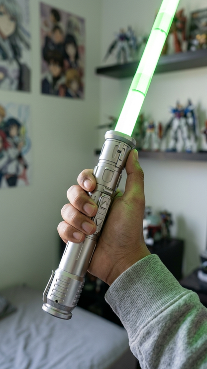 Star Wars Starlight Laser Sword: "One-Key Mechanical Ignition" Premium Automatic Telescopic Lightsaber
