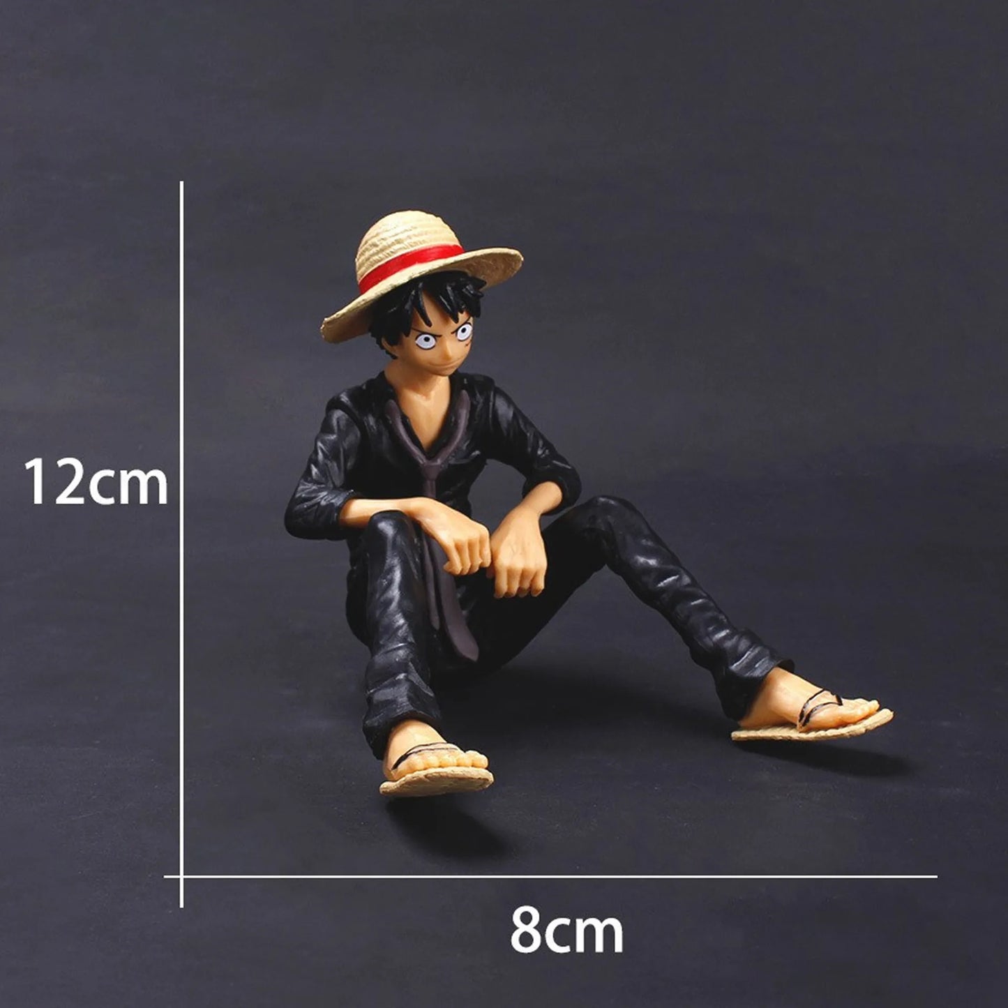 One Piece Monkey D. Luffy "Black Stealth Edition" Sitting Collectible Figure