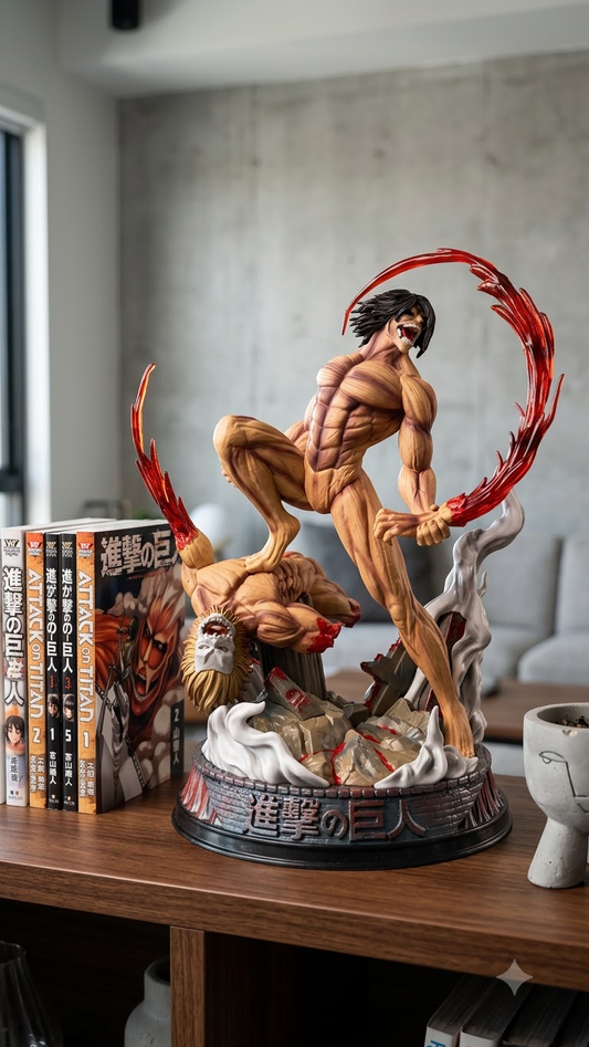 Attack on Titan: Eren Yeager "Attack Titan vs. Jaw Titan" 29cm Dynamic Battle Diorama Statue (Blister + Box Edition)