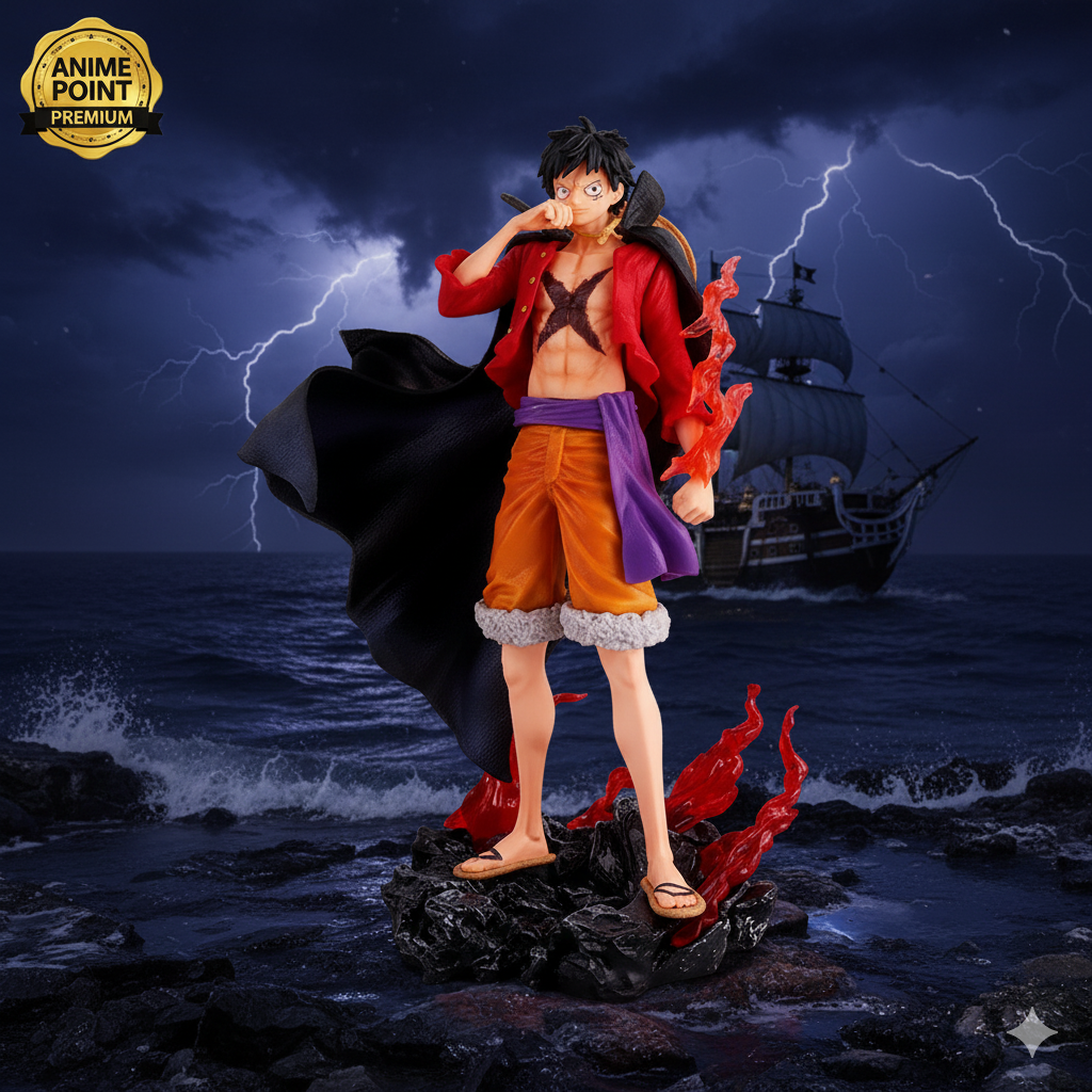 🏴‍☠️ Luffy Mustache Twist Figure – 23.5cm Standing
