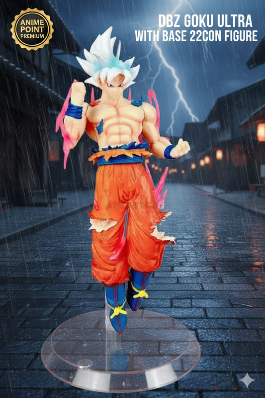DBZ Goku Ultra Instinct Action Figure with Base – 22cm