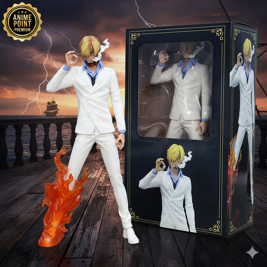 🔥 One Piece – White Suit Sanji Standing Figure (30cm, Blister + Box)