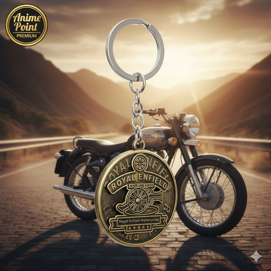 🏍️ Bullet Bike Revolving Metal Keychain