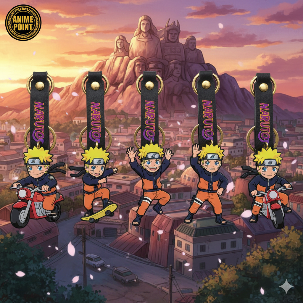 Naruto 3D Keychain – Set of 5 Designs (Anime Edition) 🍥