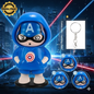 🛡️ Captain America Face Changing Keychain – 3 Expressions (9.5cm) 🇺🇸