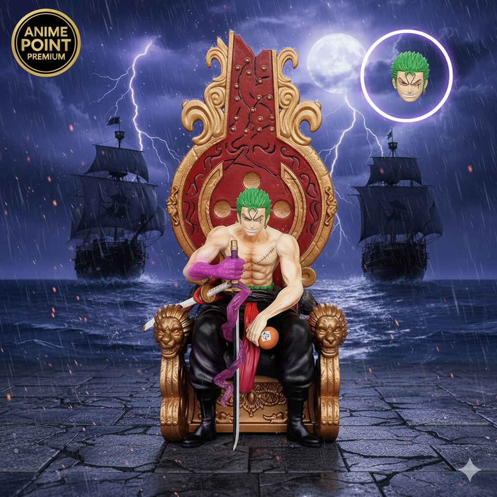 ⚔️ 31.5cm Giant King Zoro on Throne Action Figure Showpiece