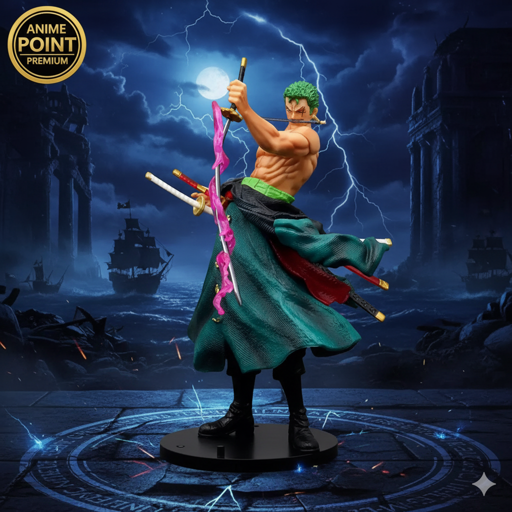 🗡️ One Piece – Zoro Standing with Sword 21cm Figure