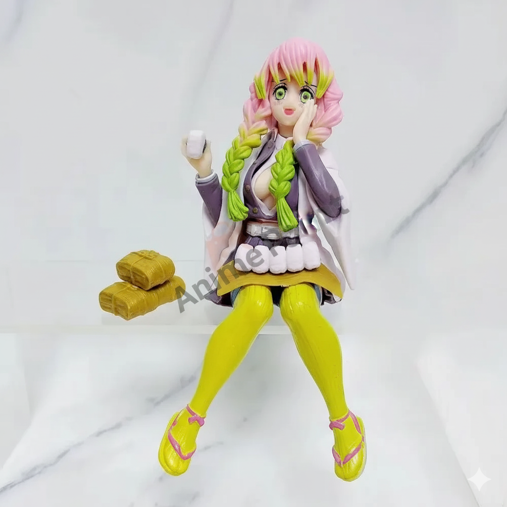 Demon Slayer Mitsuri Kanroji Love Hashira Sitting "Noodle Stopper" Collectible Figure - 15cm