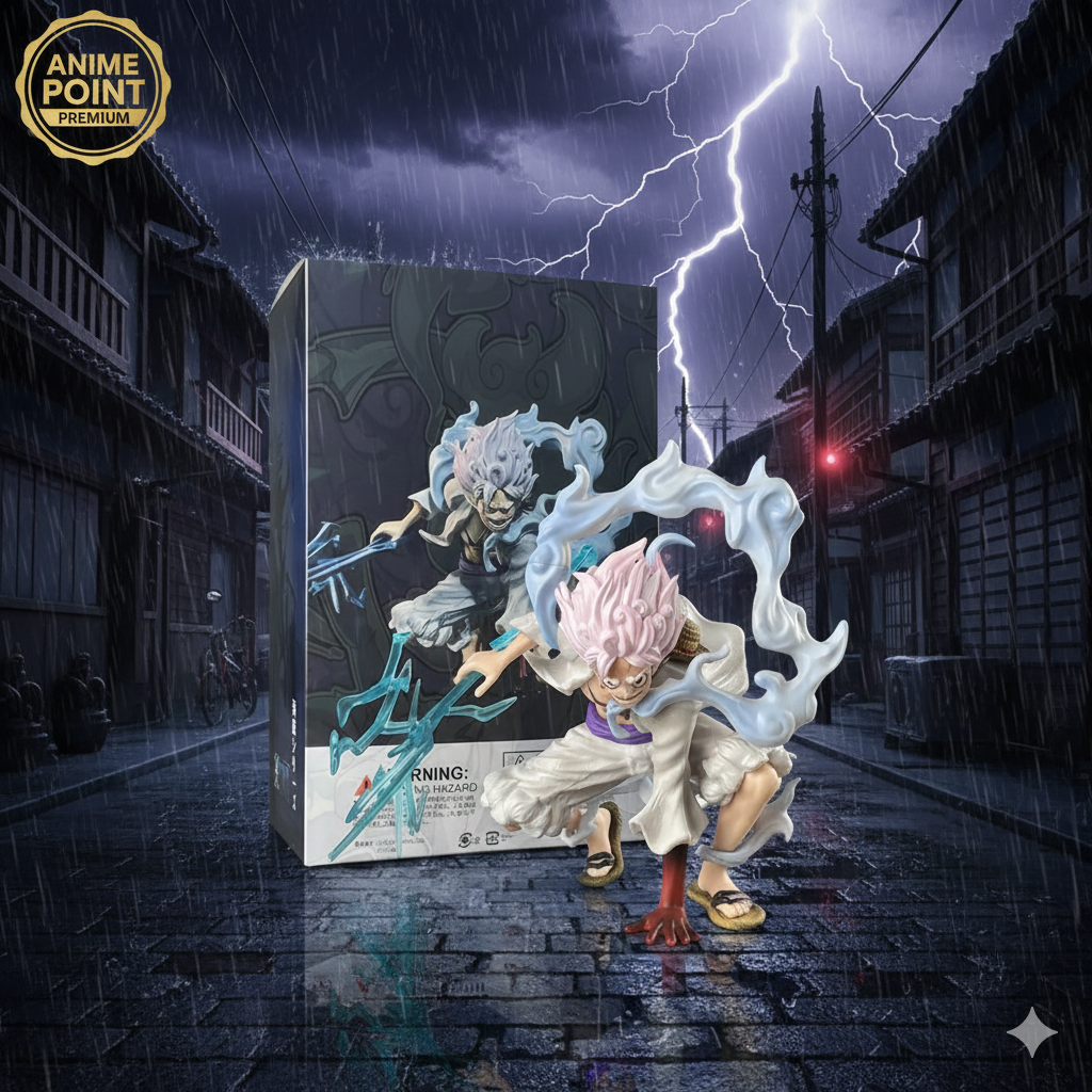 Luffy Gear 5 Crouching Pose Action Figure – 18cm (Blister + Box)