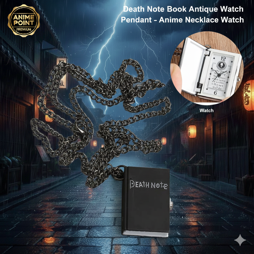 Death Note Book Antique Watch Pendant – Anime Necklace Watch