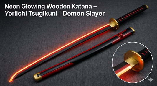 Neon Glowing Wooden Katana – Yoriichi Tsugikuni | Demon Slayer