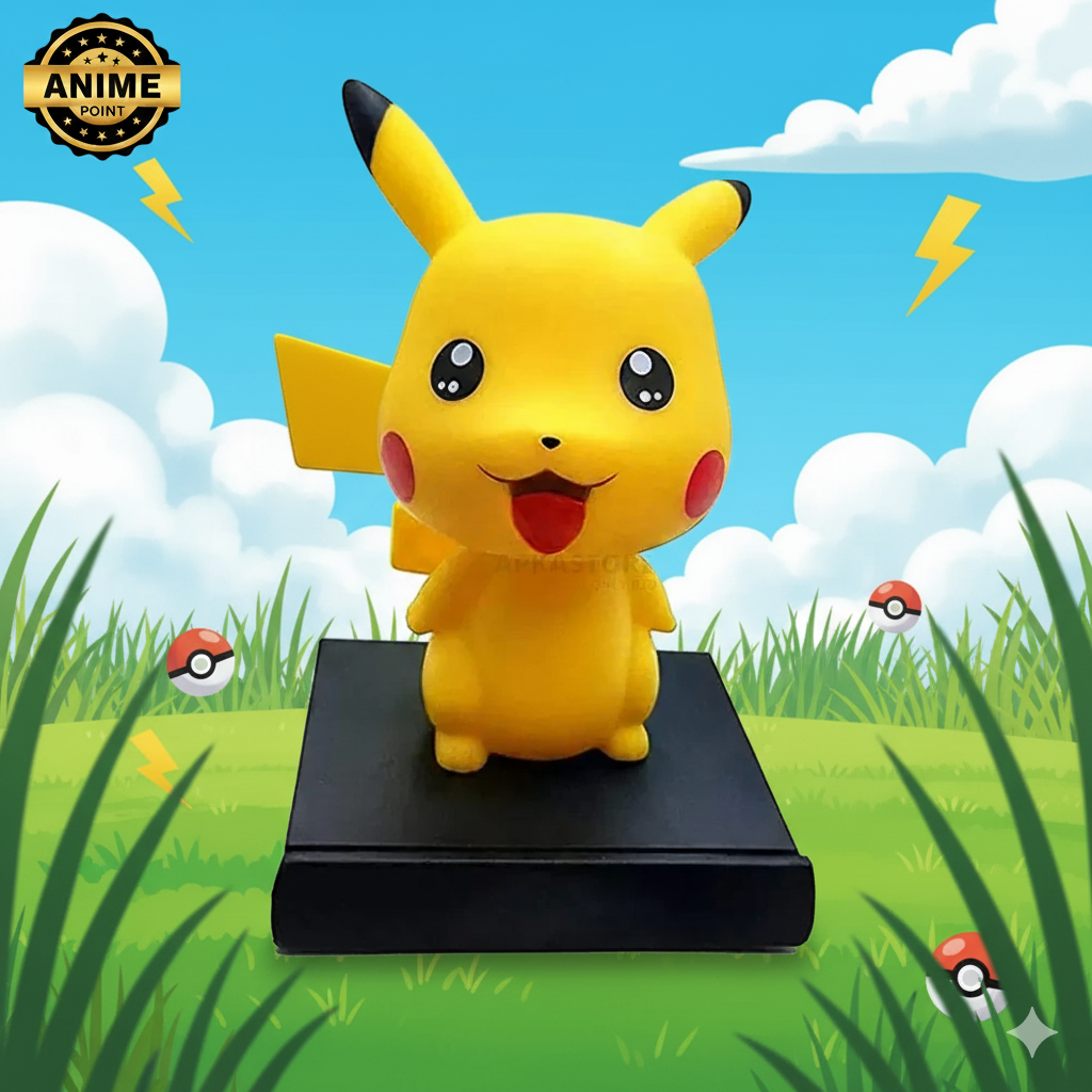 Pikachu Bobblehead – Cute Pokémon Dashboard Figurine (With Box)