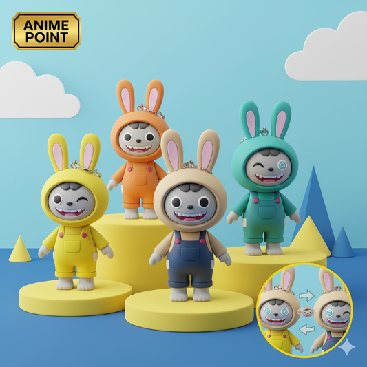 Labubu Face Changing Keychain – Cute Expression Toy (Each ₹150)