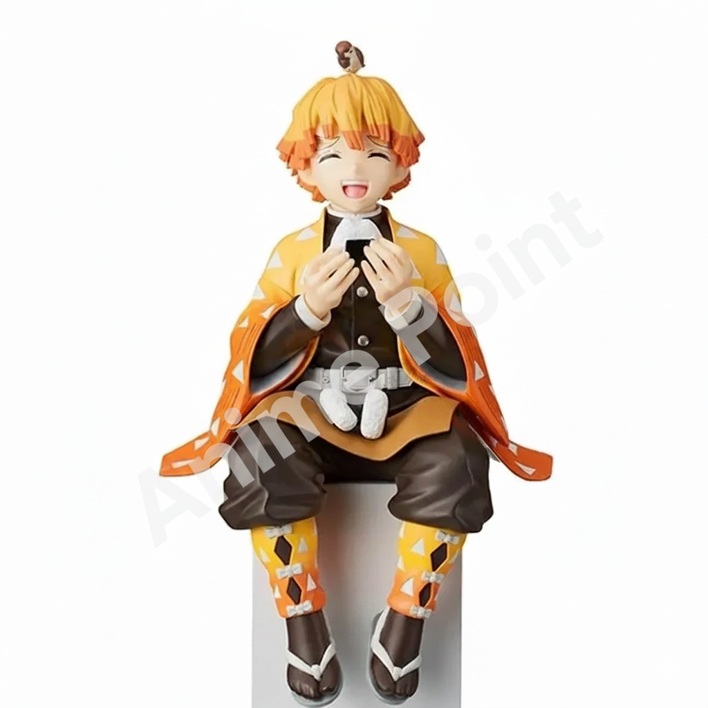 Demon Slayer Zenitsu Agatsuma Sitting "Noodle Stopper" Collectible Figure - 15cm