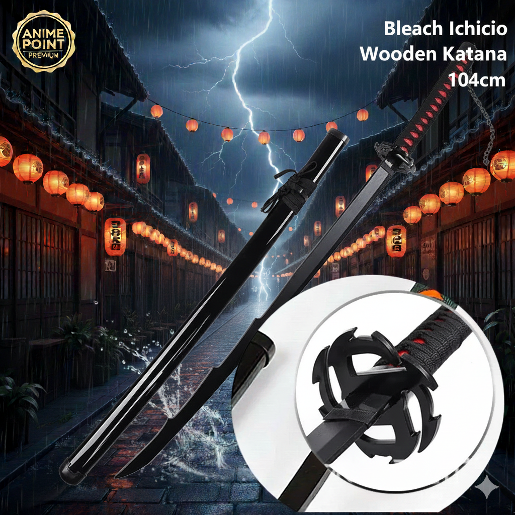 Bleach Ichigo Wooden Katana 104cm | Anime Sword Replica