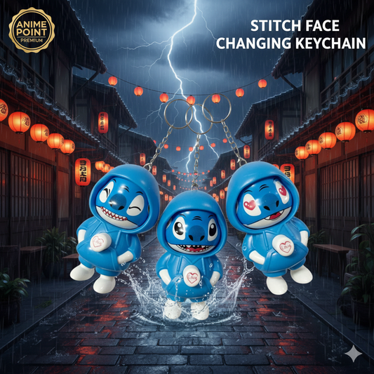 Stitch Face Changing Keychain | Expression Changing Anime Keyring