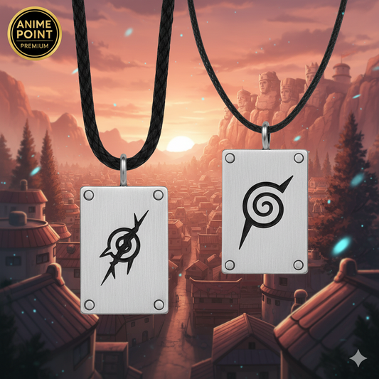🍃 Naruto Square Village Leaf Necklace – ₹150 Each