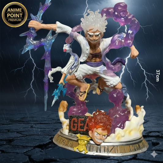 🔥 Luffy Gear 5 Double Head Premium Big Figure – 37cm (Blister + Box)