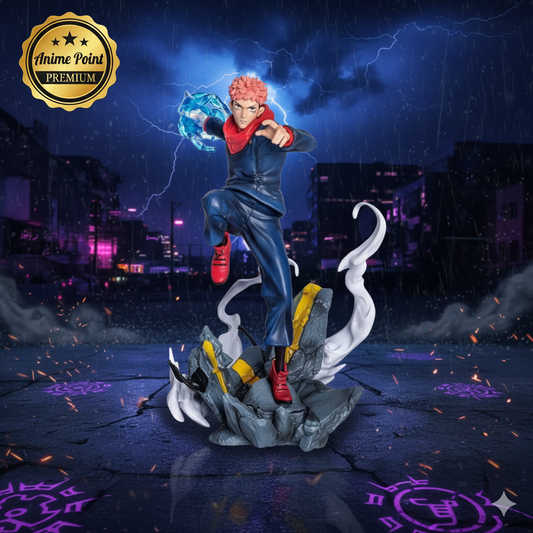 🔥 Yuji Itadori Jumping Fire Strike Figure (26cm) — Jujutsu Kaisen