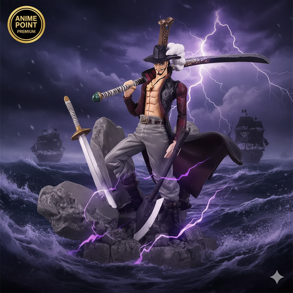 ⚔️ One Piece – Dracule Mihawk 14cm Standing Figure (With Box)