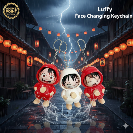 Luffy Face Changing Keychain | One Piece Expression Keyring